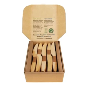 Disposable Wooden Knife 100-Count Single Utensil