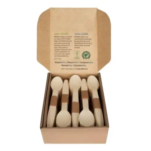 Disposable Wooden Spoons 100-Count Single Utensil